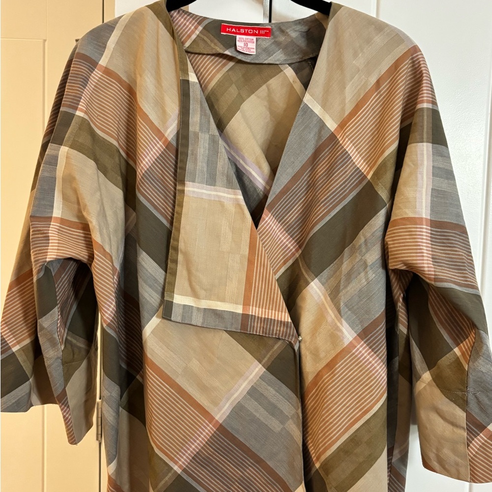 Halston Multicolor Plaid Yop